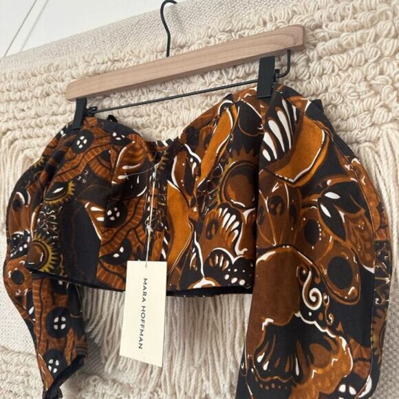 NWT: Mara Hoffman Juana Printed Crop Top - Picture 2 of 8